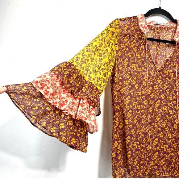 REDUCED  Alice and Olivia Tunic Floral Blouse by Rent the Runway NWOT - Picture 4 of 7